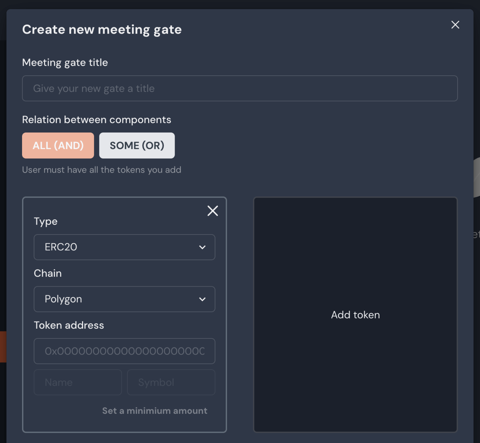 Token-gated and private meetings